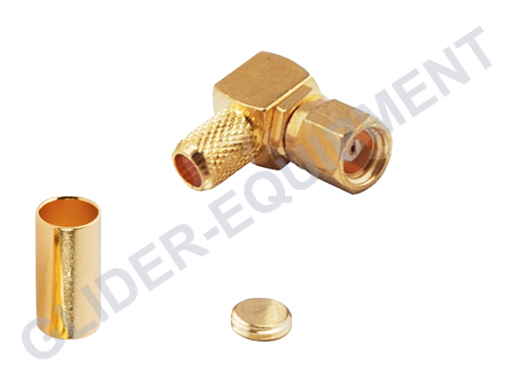 SMC male crimp coax connector right angle RG174 [CX-3010]